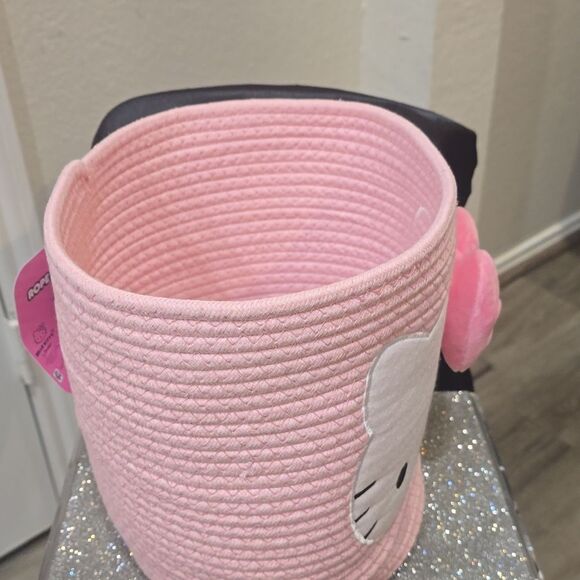 Hello Kitty Bow Rope Decorative Storage Bin- Pink - Picture 15 of 16